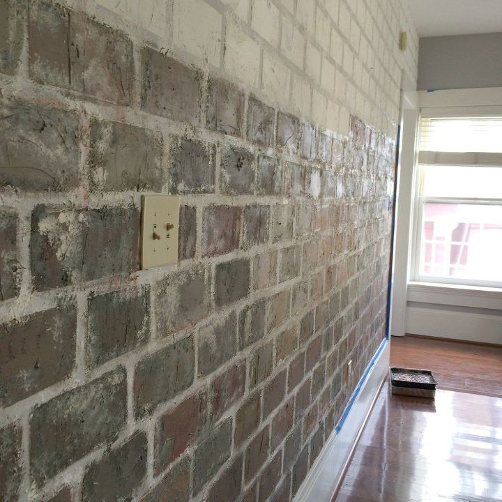 faux brick wall, concrete masonry