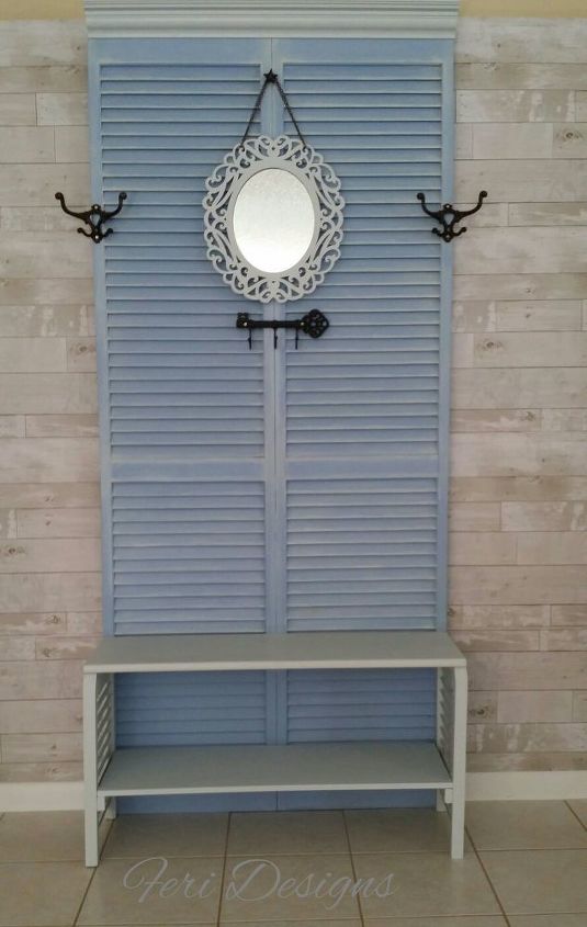 Shutter single hall tree
