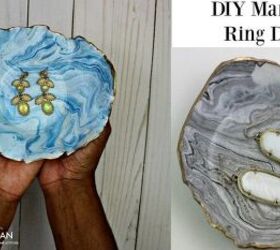 diy marbled ring dish tutorial, how to