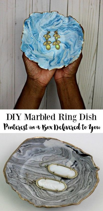 diy marbled ring dish tutorial, how to