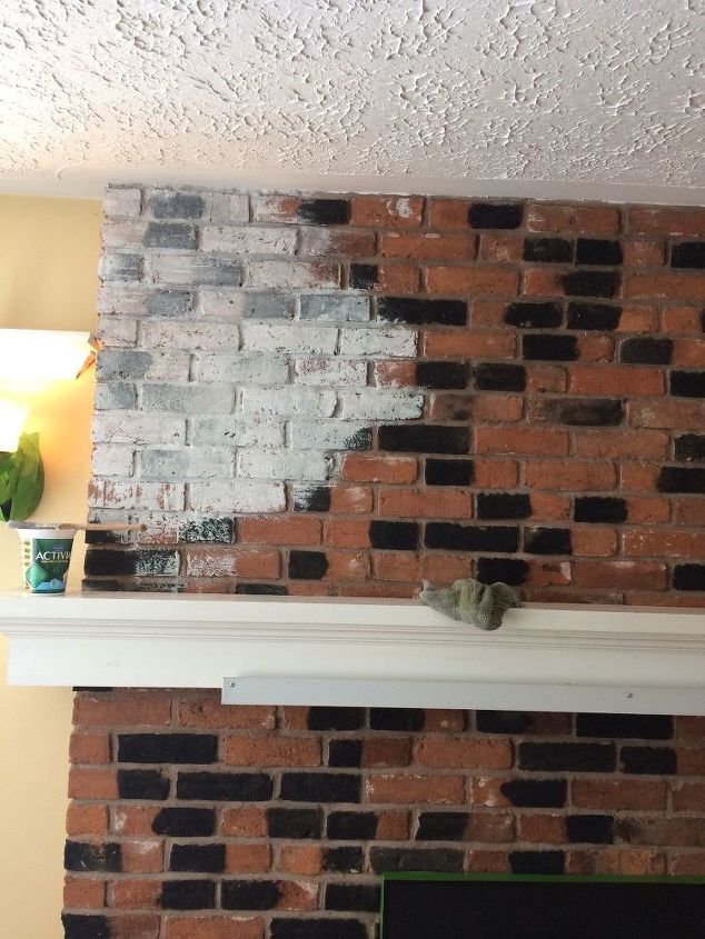 q how to whitewash my dated fireplace, fireplaces mantels, how to