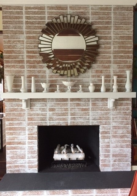 fireplace whitewash project, fireplaces mantels