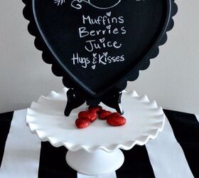 valentine tablescape diy table runner and napkin rings, painted furniture, seasonal holiday decor, valentines day ideas