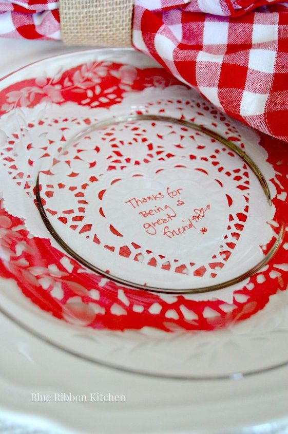 valentine tablescape diy table runner and napkin rings, painted furniture, seasonal holiday decor, valentines day ideas
