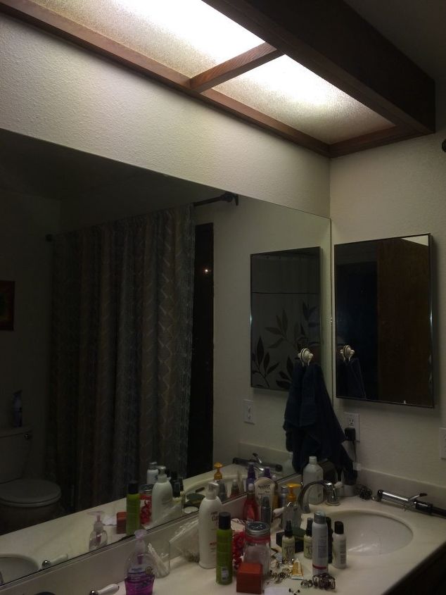 q ugh our master bath mirror is huge, bathroom ideas, home decor