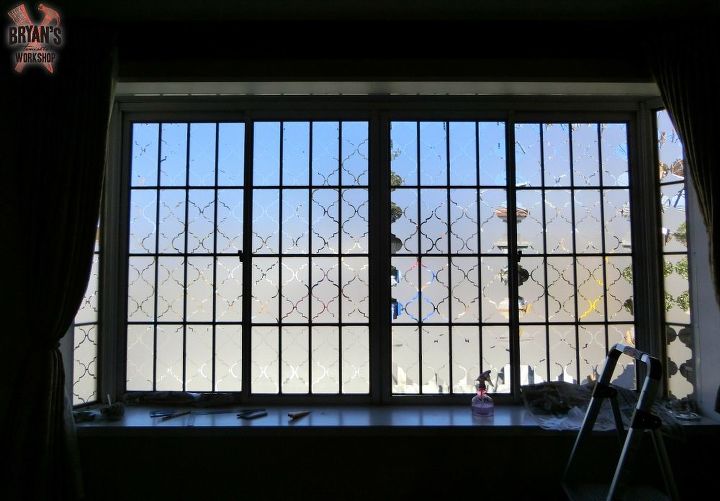 how to use contact paper to make a beautiful privacy window, how to