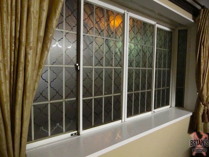 how to use contact paper to make a beautiful privacy window, how to