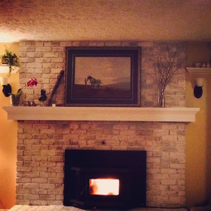 q how to whitewash my dated fireplace, fireplaces mantels, how to