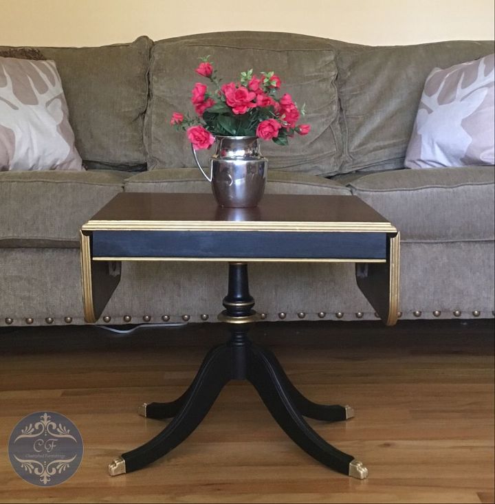 vintage coffee table, painted furniture