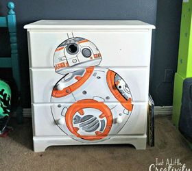 15 amazing sci fi decor ideas for the nerd in your family, Stencil a Star Wars character on to a dresser