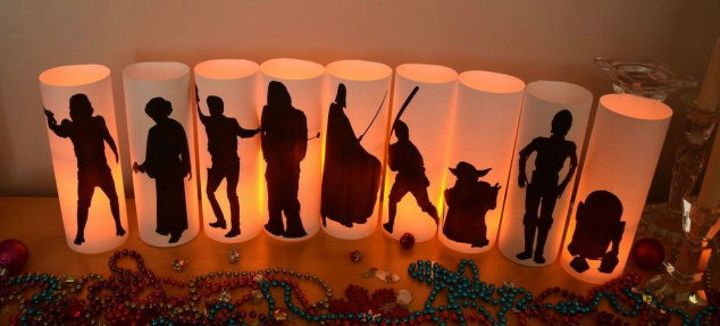 15 amazing sci fi decor ideas for the nerd in your family, Craft Star Wars silhouette votives