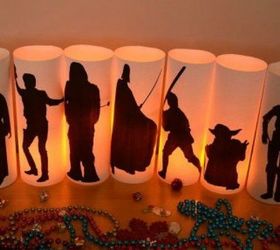 15 increbles ideas de decoracin de ciencia ficcin para el nerd de tu familia, Haz votivas con siluetas de Star Wars
