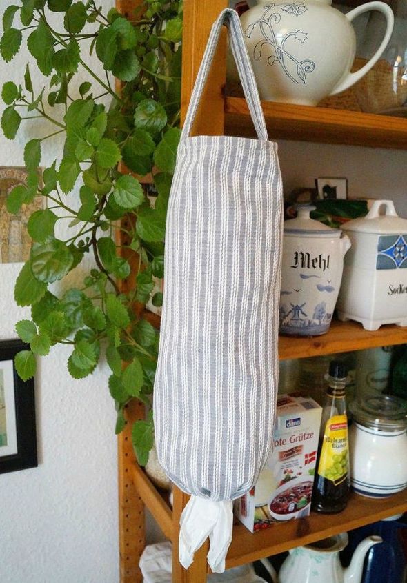 11 gorgeous reasons to try fabric in your kitchen decor, As a hanging dispenser for your plastic bags