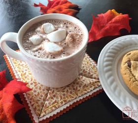 11 gorgeous reasons to try fabric in your kitchen decor, As gorgeous coasters for hot cocoa mugs