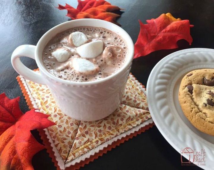 11 gorgeous reasons to try fabric in your kitchen decor, As gorgeous coasters for hot cocoa mugs