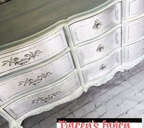 my glamorous metallic silver dresser how to do silver leafing, how to, painted furniture