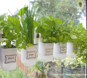 s these 11 garden hacks will have you counting down til spring, Hang a herb garden with plastic bottles