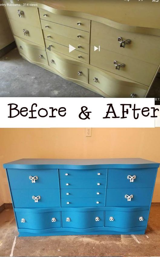 diy dresser changing table makeover, painted furniture