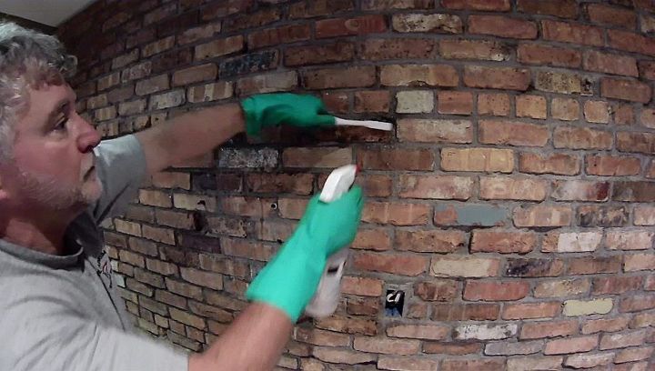 how to build an interior reclaimed brick veneer wall