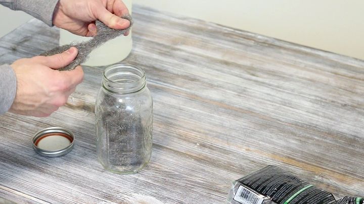 rustic picture ledges with homemade steel wool and vinegar stain, cleaning tips