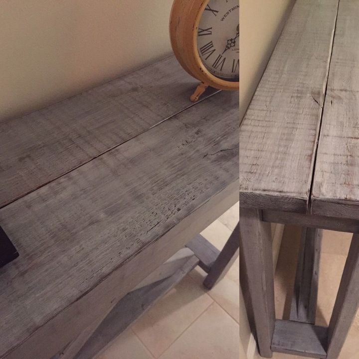 rustic x hall table, painted furniture