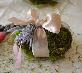 moss and faux flower egg tutorial, gardening, how to