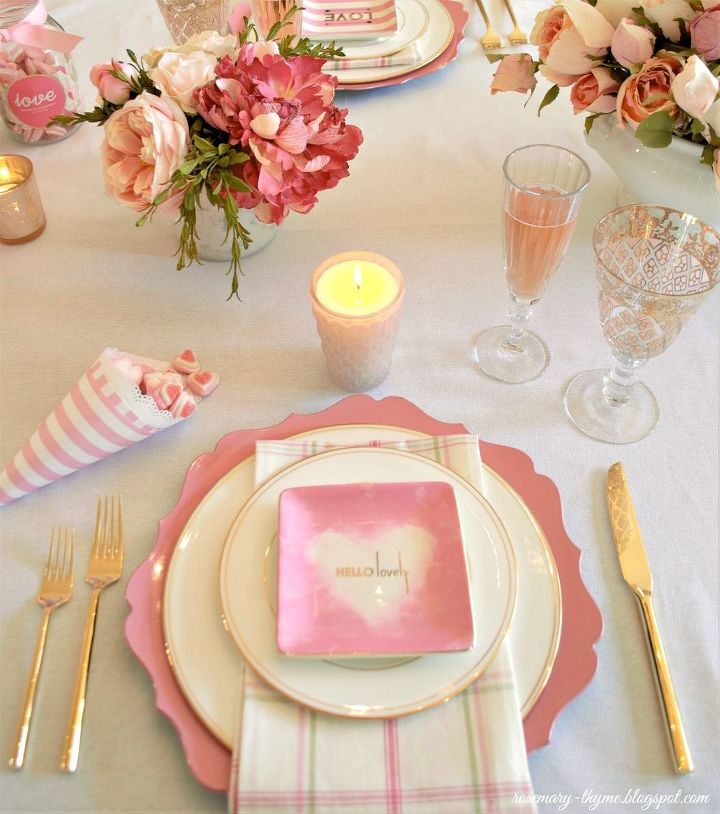 chic valentine s day table, painted furniture, seasonal holiday decor, valentines day ideas