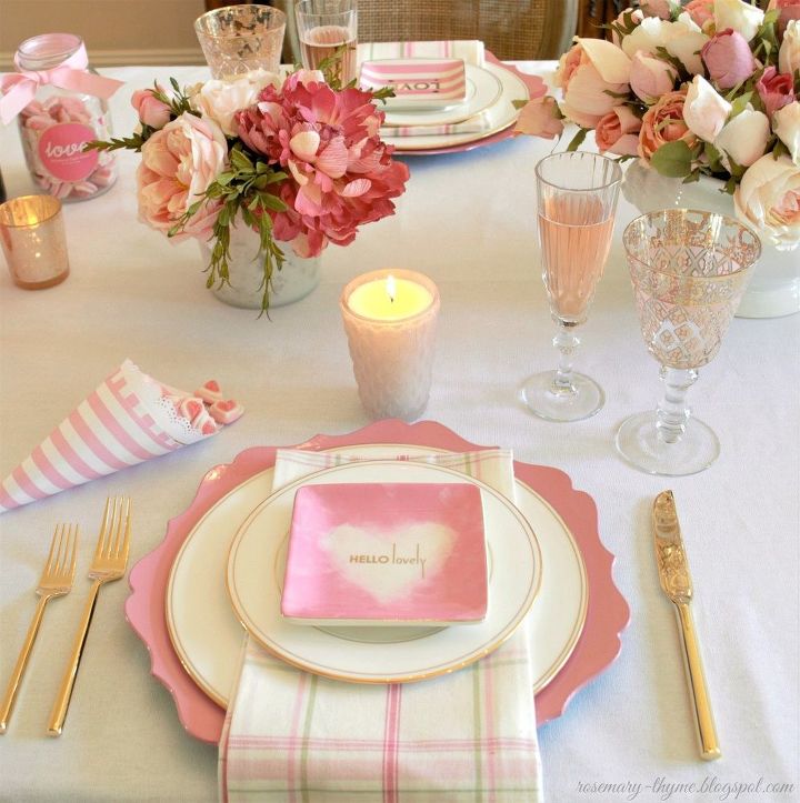chic valentine s day table, painted furniture, seasonal holiday decor, valentines day ideas