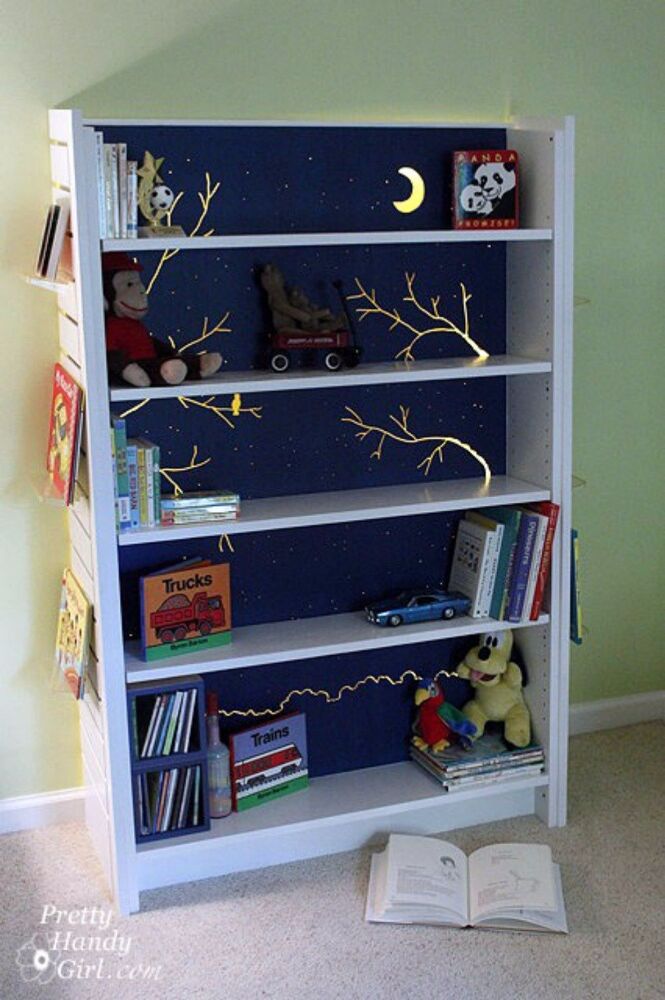 Stop Everything These Bookshelf Redos Are Ah Mazing Hometalk Transform Two Units Into Nightlight Bookcases