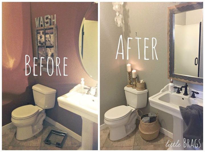 a little make over in the powder room