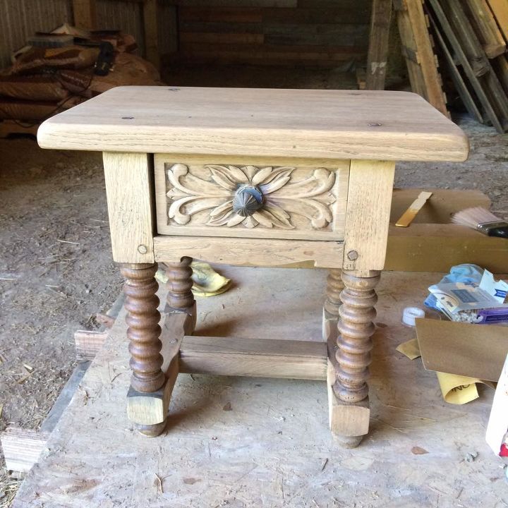 detailed oak accent table, painted furniture, woodworking projects