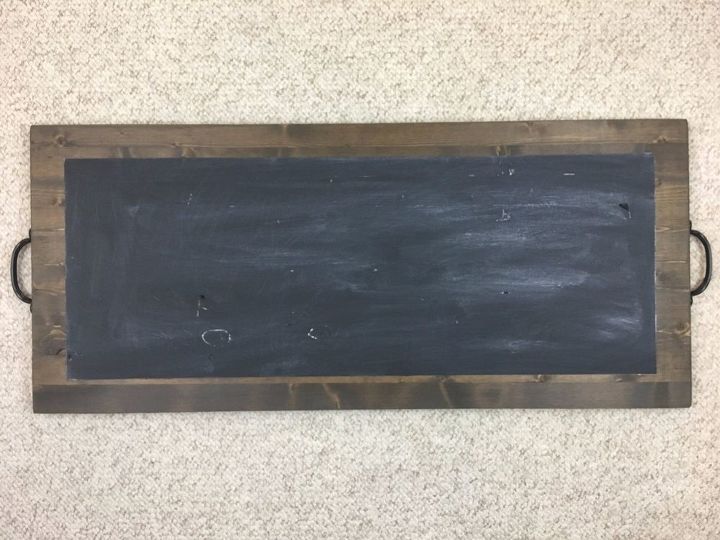 chalkboard serving tray, chalkboard paint, crafts
