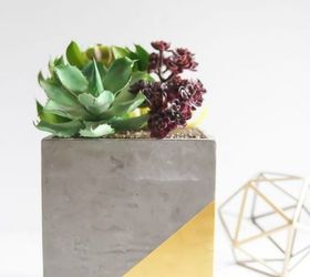 14 stunning ways to add cement to your home decor, Form it into a succulent planter
