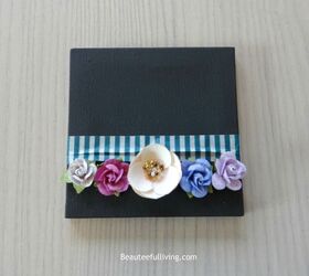 spring floral mini canvas art, crafts