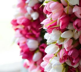 diy spring tulip wreath, crafts, wreaths