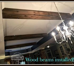 amazing faux wood beams, This is how they look installed