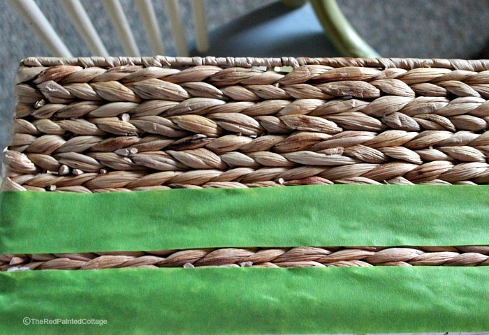 painting wicker baskets with a paintbrush, crafts, painted furniture