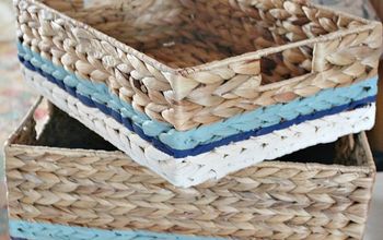 Painting Wicker Baskets With A Paintbrush