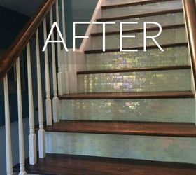 say goodbye to your carpet stairs with these brilliant transformations, After Gleaming and sparkly stairs