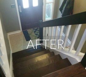 say goodbye to your carpet stairs with these brilliant transformations, After Dark and light contrasted stairs