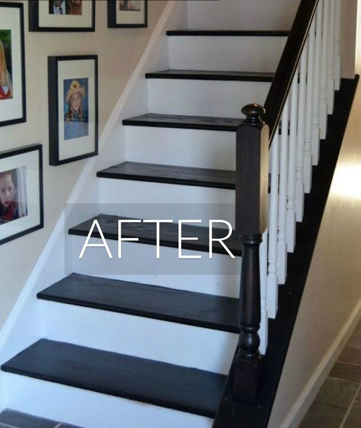 say goodbye to your carpet stairs with these brilliant transformations, After A fresh and modern staircase