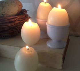 15 gorgeous homemade candle ideas you re going to want to try, These egg shaped candles made in shells