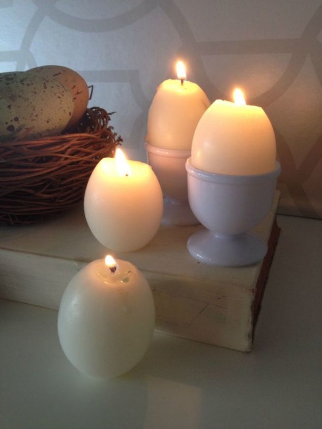 15 gorgeous homemade candle ideas you re going to want to try, These egg shaped candles made in shells