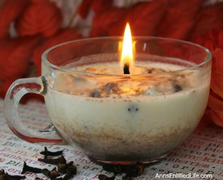15 lindas idias de velas caseiras que voc vai querer experimentar, Velas de soja com especiarias de outono caseiras