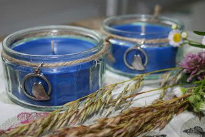 15 gorgeous homemade candle ideas you re going to want to try, These perfect blue candles
