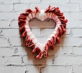 s yarn bomb your home with these 18 adorable ideas, home decor, Pair it with burlap for a cute heart wreath