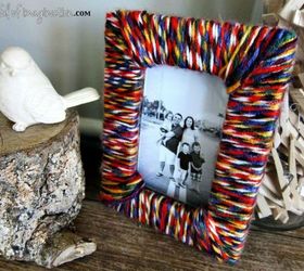 s yarn bomb your home with these 18 adorable ideas, home decor, Jazz up a boring picture frame