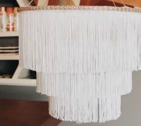 s yarn bomb your home with these 18 adorable ideas, home decor, Or go all out with a boho fringe chandelier