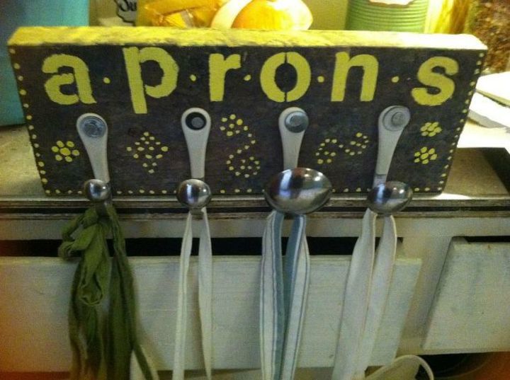 add more kitchen space with these 13 brilliant hook hacks, Or do the same to your spoons for aprons