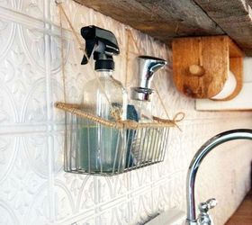 add more kitchen space with these 13 brilliant hook hacks, Mount a basket with twine small screw hooks